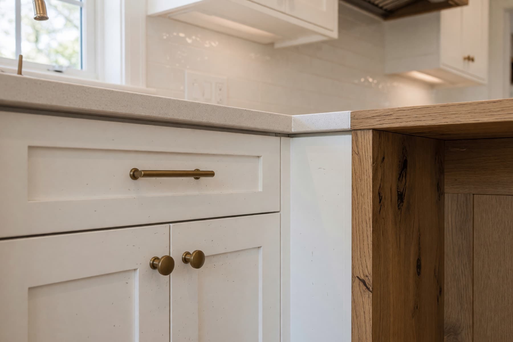 Finished cabinetry and craftsmanship in a remodeled kitchen