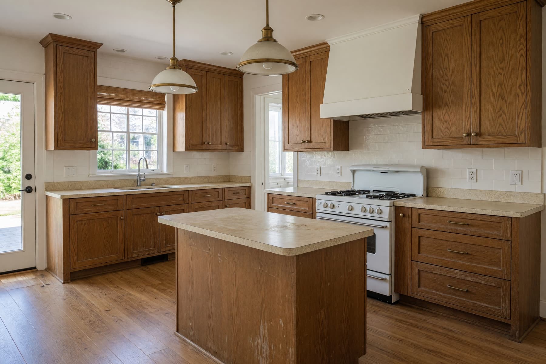 Residential kitchen before a general contractor remodel